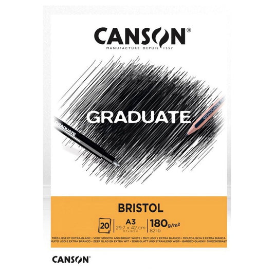 Canson GRADUATE Bristol 180 Gm A3  || A3  دفتر رسم كانسون 180 جرام