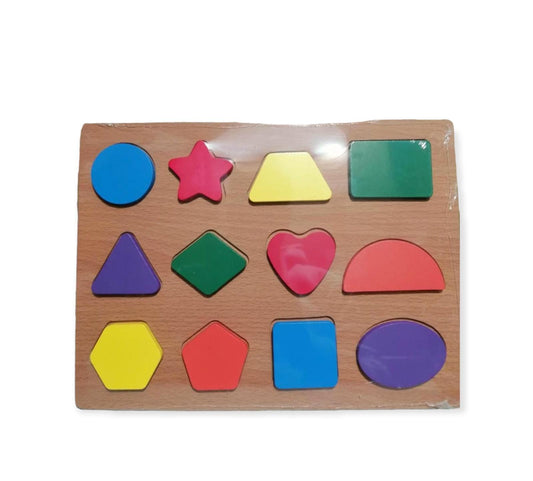 Puzzles Colored Shapes 12 Pcs || بازل اشكال ملونة ١٢ قطعة