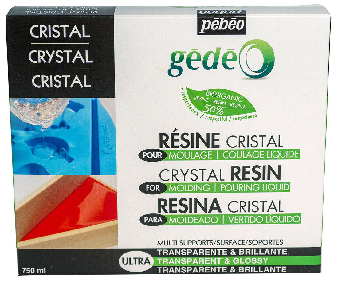 Pebeo Gedeo Bio-Based Crystal Resin Kits 750 ml || ريزن كريستال بيبيو شفاف حجم 750 مل