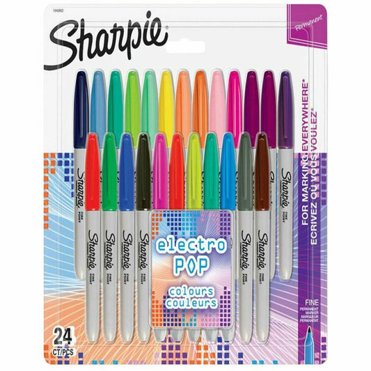 Sharpie Permanent Marker Electro Pop 24 || الوان شاربي ماركر الثابته الكترو بوب 24 لون