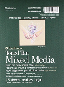 Strathmore Toned Tan 15.2*20.3 cm || 15.2*20.3  دفتر رسم تون تان