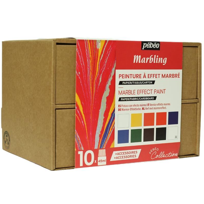 Pebeo Marbling Set 10 Colors 45 ml || مجموعه الوان ماربلنق 10 لون حجم 45 مل